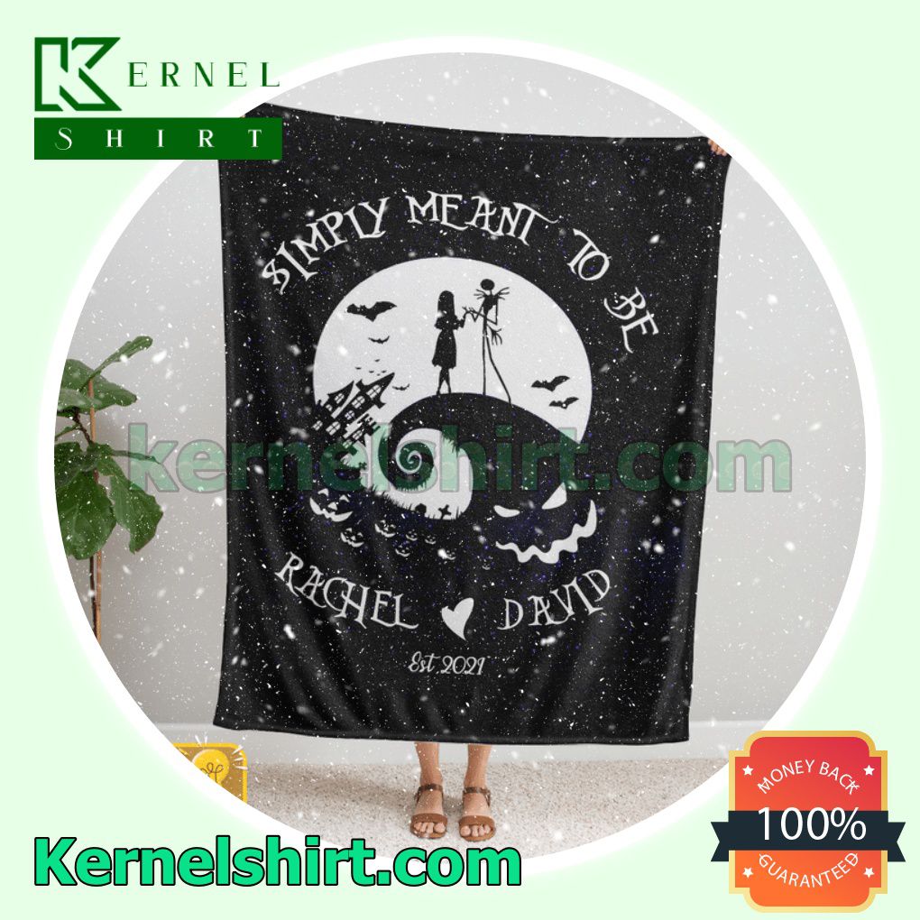 Personalized Simply Meant To Be The Nightmare Before Christmas Custom Blanket