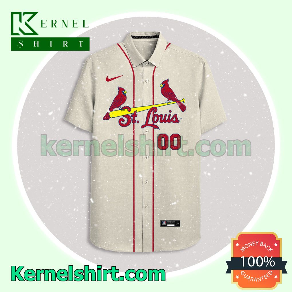 Personalized St. Louis Cardinals White Gift For Fans Aloha Beach Hawaiian Shirt