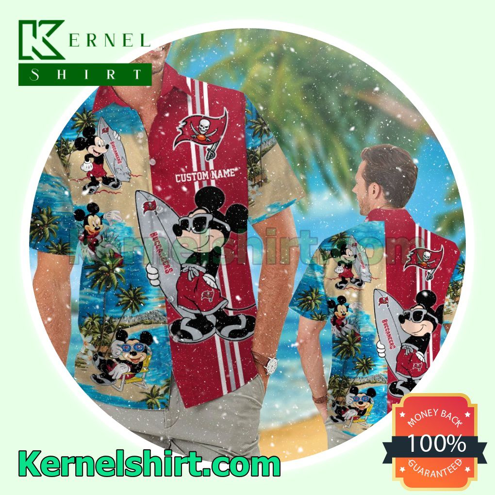 Personalized Tampa Bay Buccaneers Mickey Summer Hawaiian Shirt