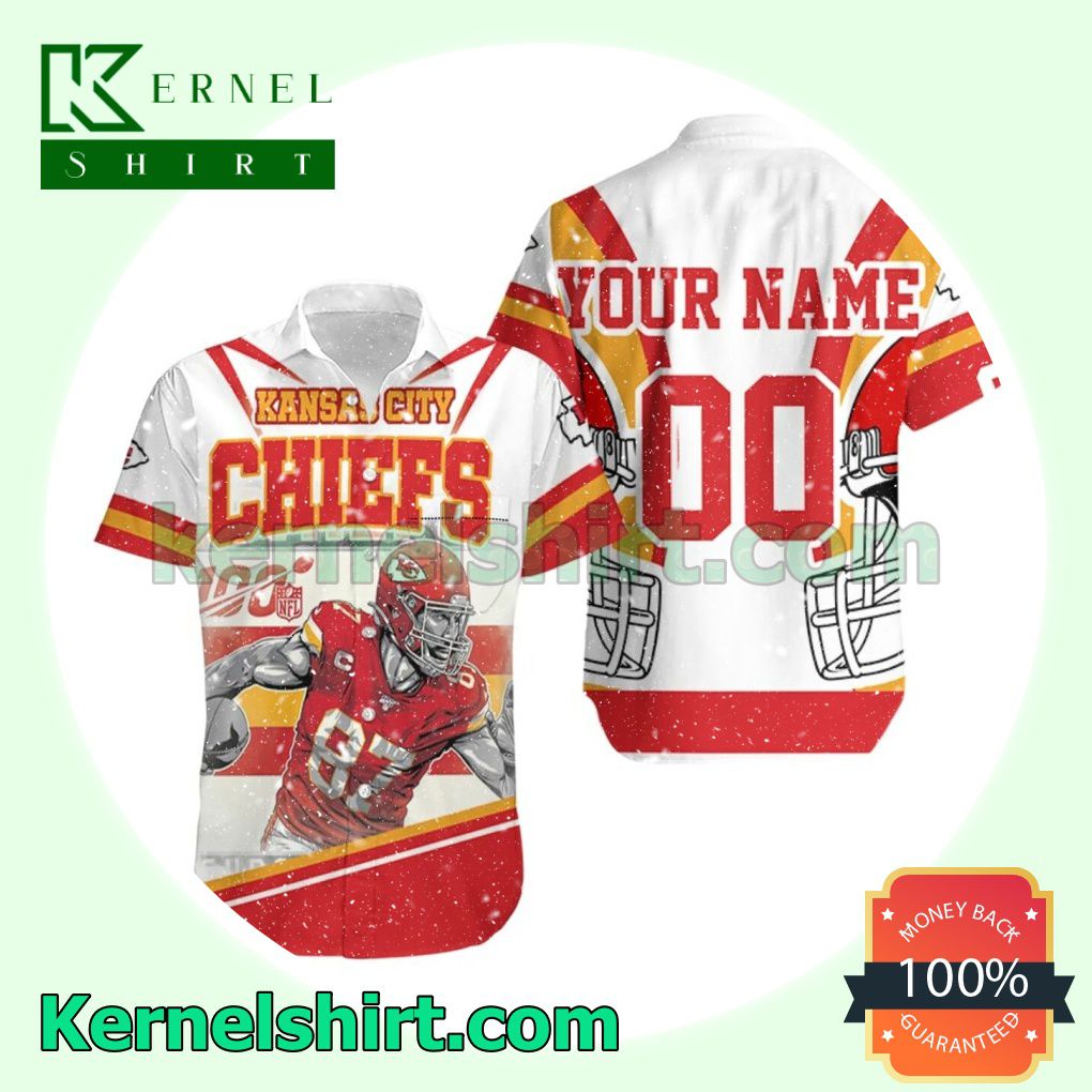 Personalized Travis Kansas City Chiefs Kelce 87 Afc West Champions Super Bowl 2021 Beach Shirt