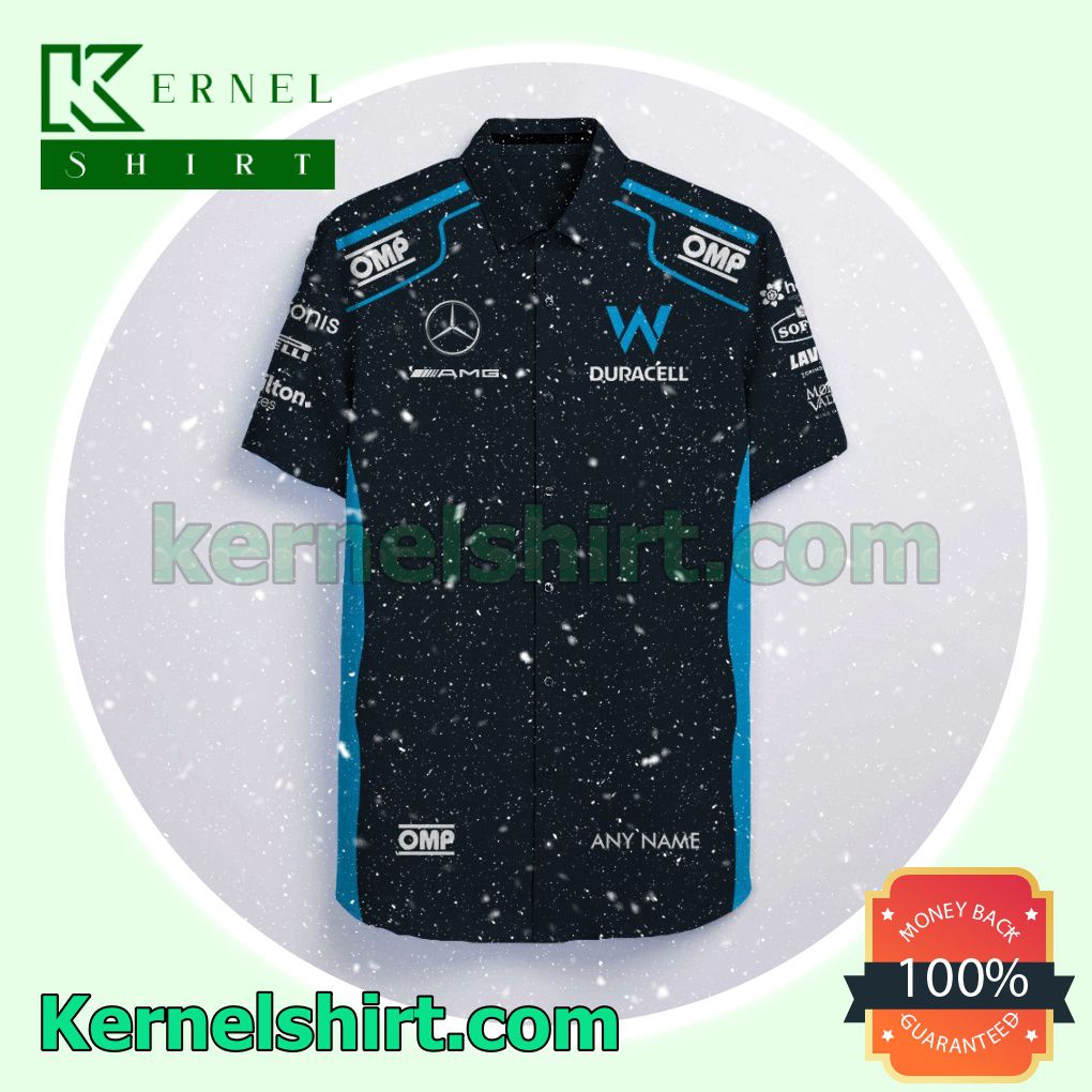Personalized Williams F1 Racing Duracell Omp One S Black Aloha Beach Hawaiian Shirt a