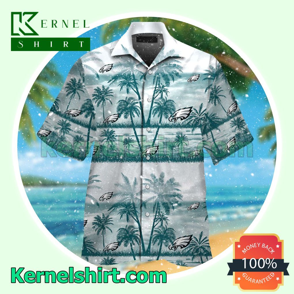 Philadelphia Eagles Aloha Shirts Summer Hawaii Shirts Short Sleeve