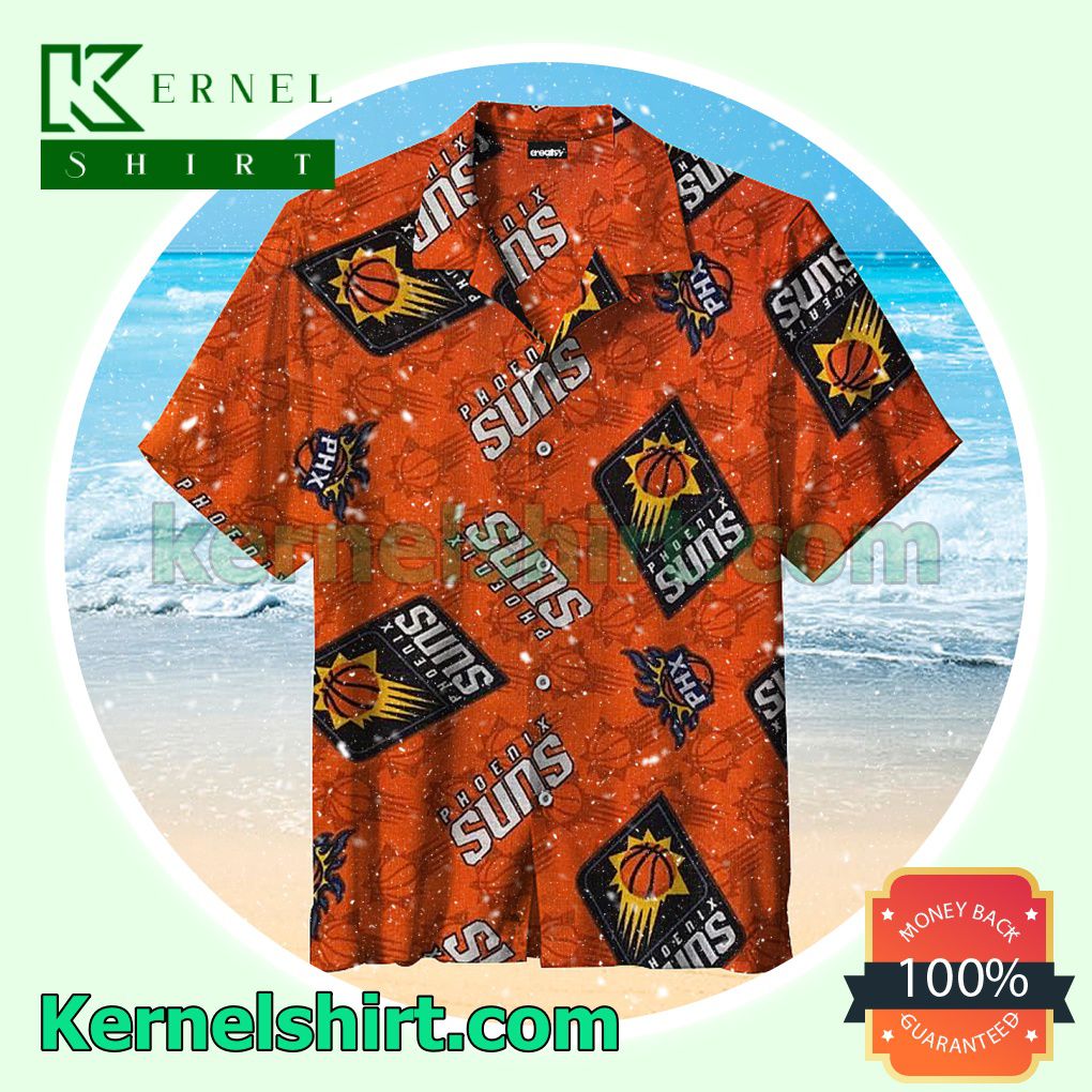 Phoenix Suns 3d All Over Print Orange Beach Shirt