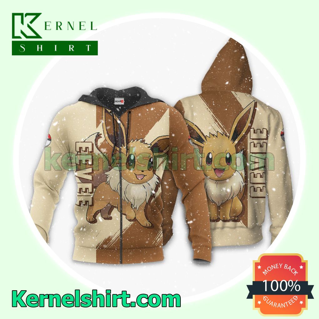 Pokemon Eevee Pokemon Anime Fans Gift Hoodie Sweatshirt Button Down Shirts