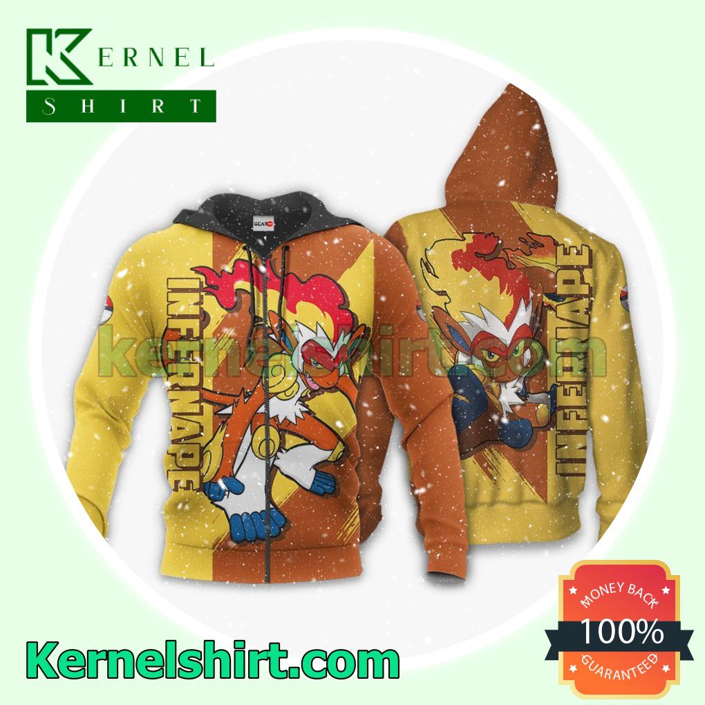 Pokemon Infernape Anime Fans Gift Hoodie Sweatshirt Button Down Shirts