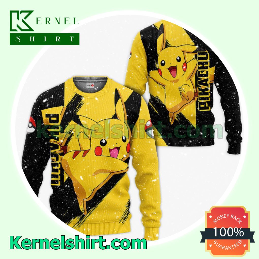 eBay Pokemon Pikachu Anime Fans Gift Hoodie Sweatshirt Button Down Shirts