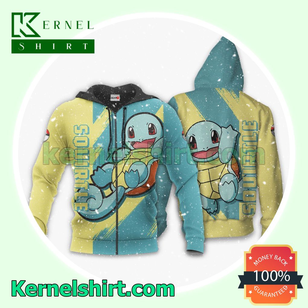 Pokemon Squirtle Anime Fans Gift Hoodie Sweatshirt Button Down Shirts