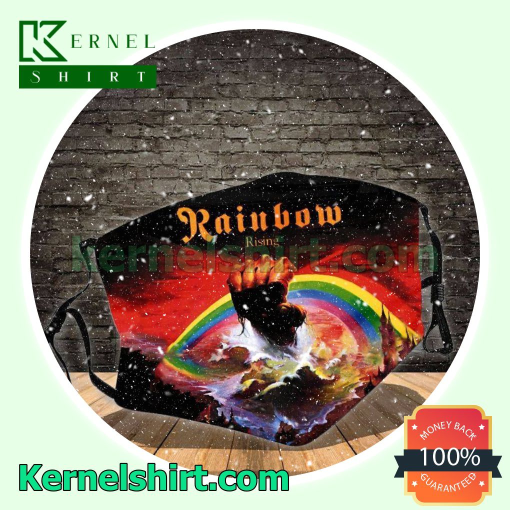 Rainbow Rising Album Cover Washable Mask