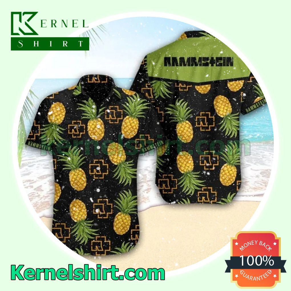 Rammstein Pineapple Black Beach Shirt