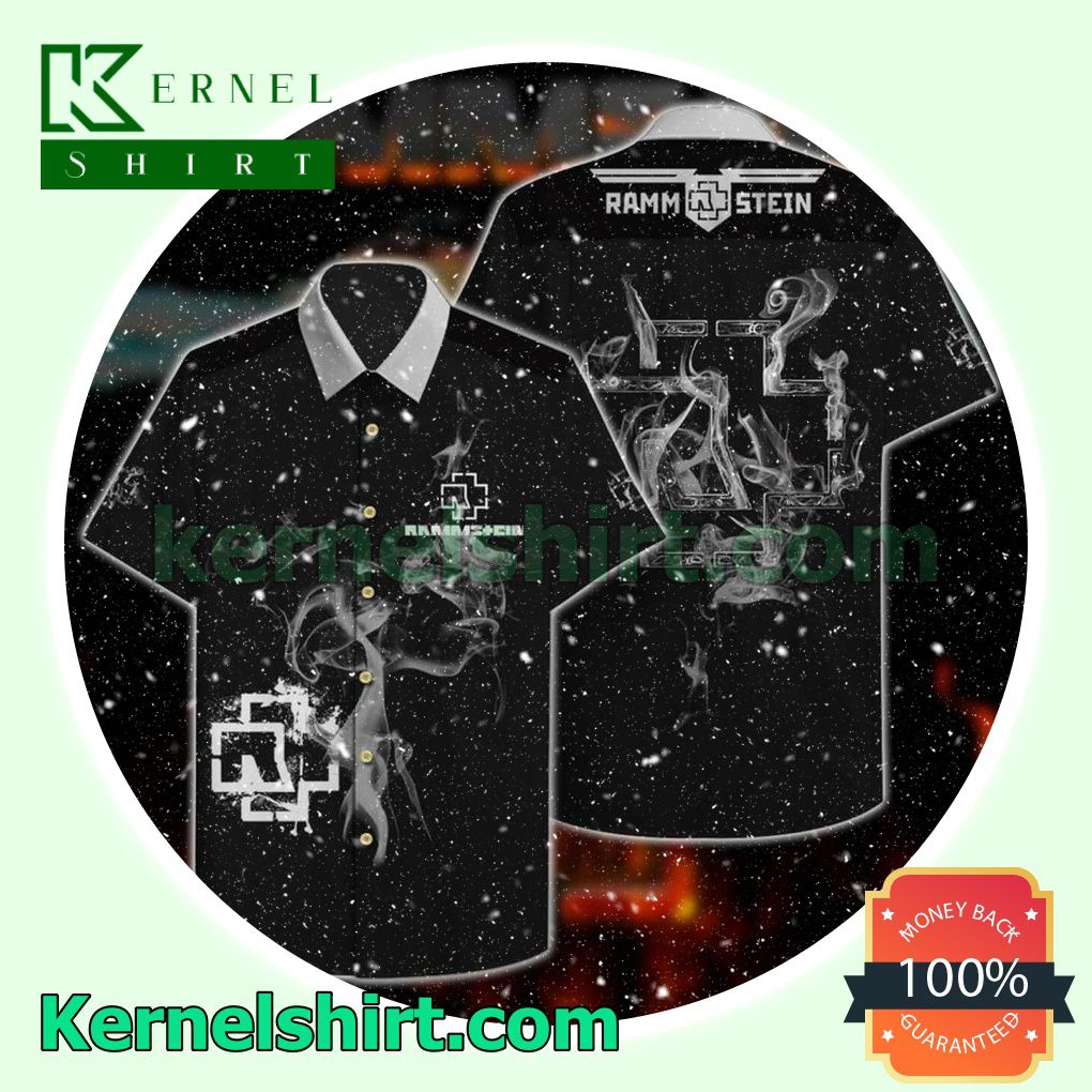 Rammstein Smoke Black Beach Shirt