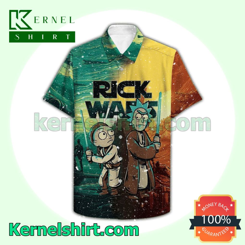 Rick & Morty Star Wars Aloha Beach Hawaiian Shirt