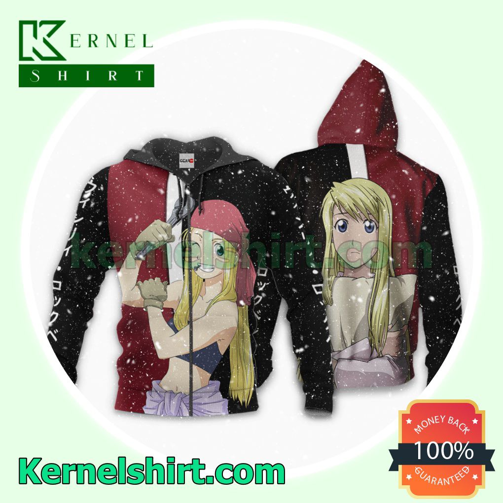 Sale Off Rockbell Winry Fullmetal Alchemist Anime Manga Fans Gift Hoodie Sweatshirt Button Down Shirts