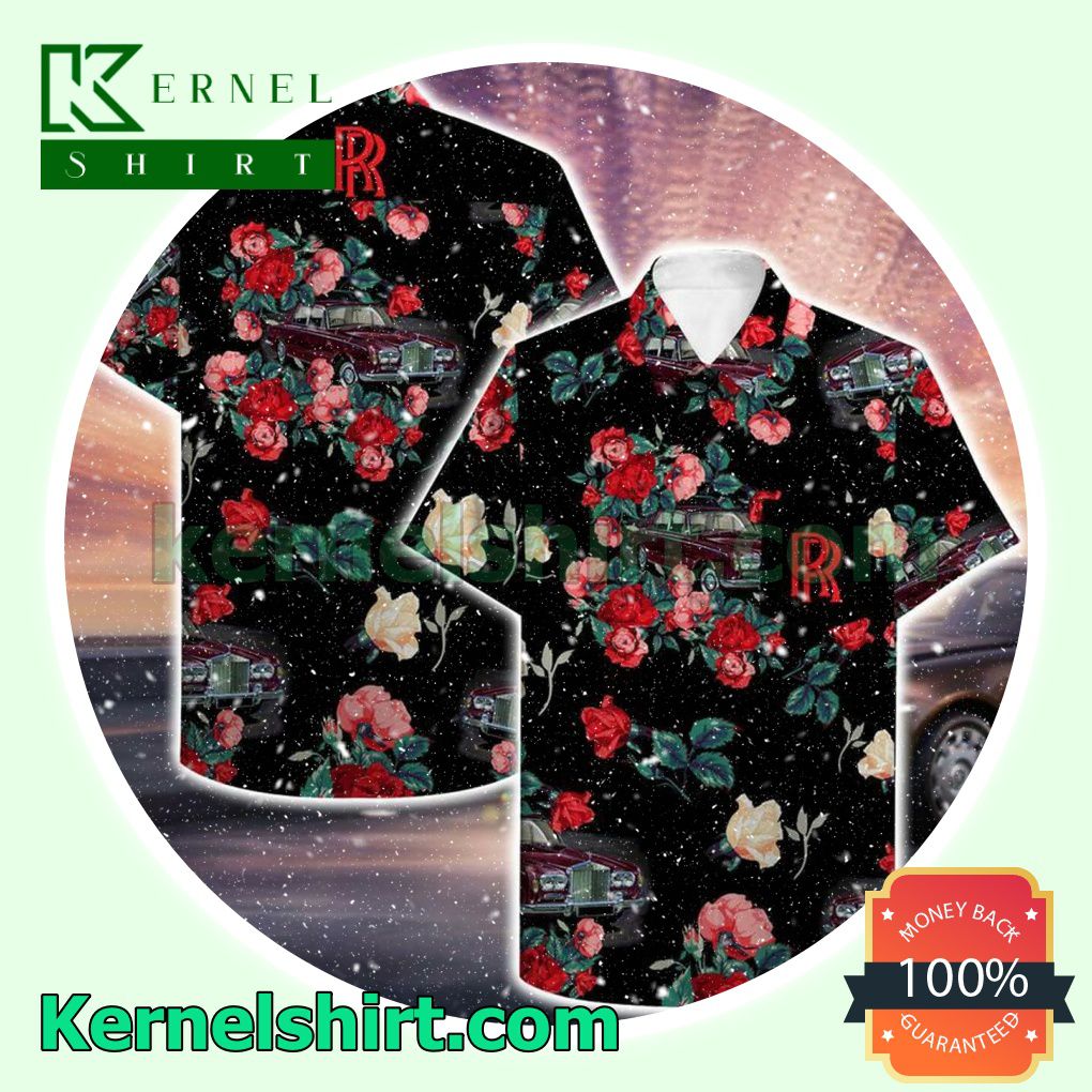 Rolls-royce Garden Roses Black Beach Shirt