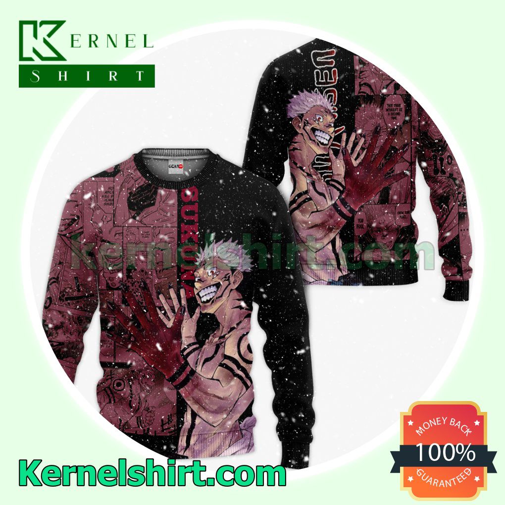 All Over Print Ryoumen Sukuna Jujutsu Kaisen Anime Manga Fans Gift Hoodie Sweatshirt Button Down Shirts