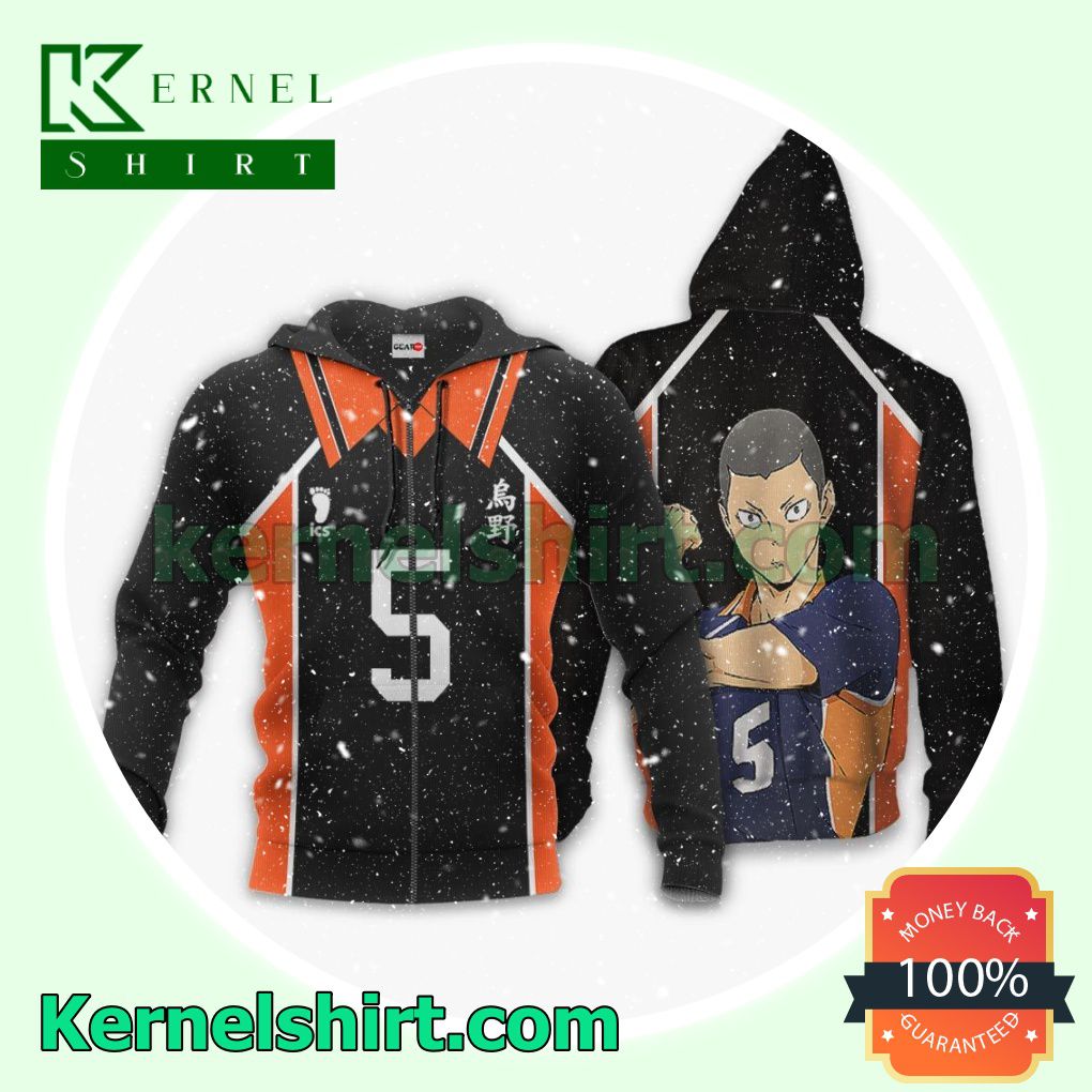 Ryunosuke Tanaka Karasuno Haikyuu Anime Costume Fans Gift Hoodie Sweatshirt Button Down Shirts