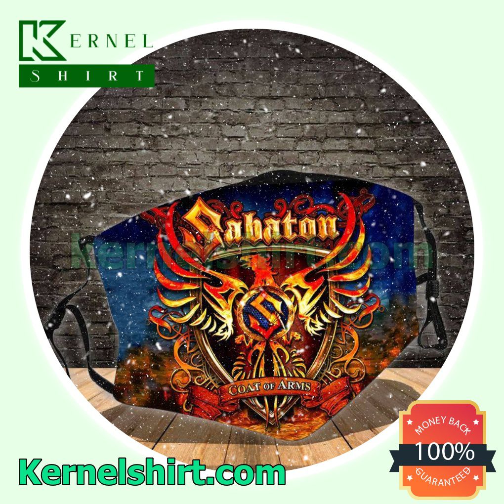 Sabaton Coat Of Arms Album Cover Washable Mask