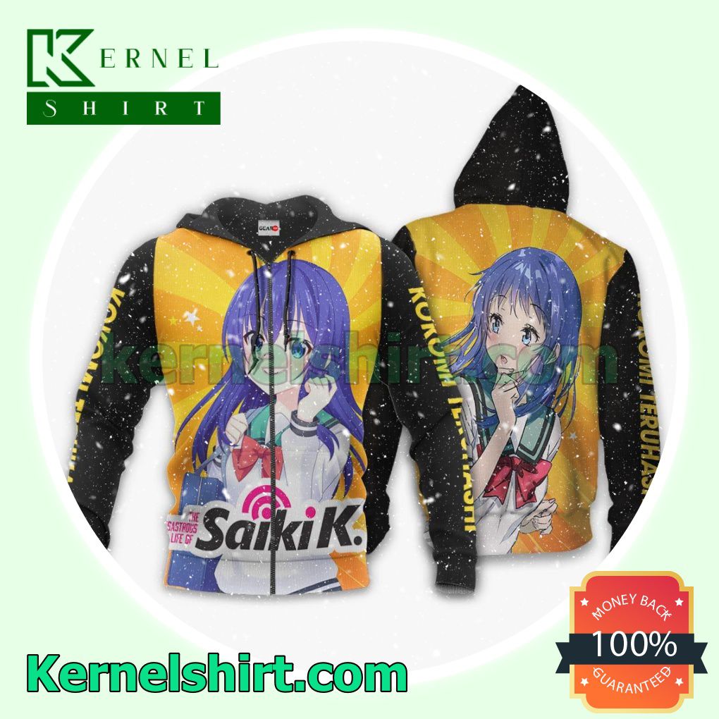 Saiki K Kokomi Teruhashi Saiki K Anime Fans Gift Hoodie Sweatshirt Button Down Shirts