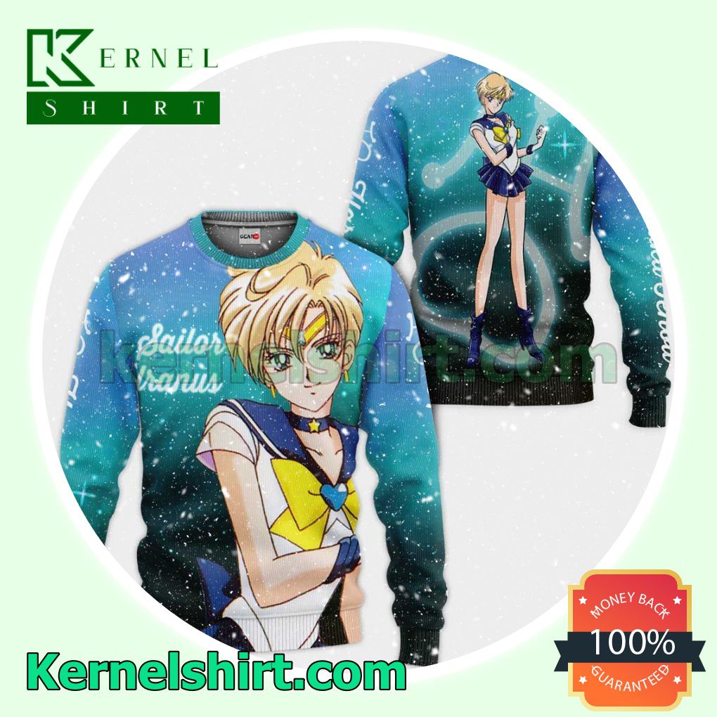 Sailor Uranus Haruka Tenoh Sailor Moon Anime Fans Gift Hoodie Sweatshirt Button Down Shirts a