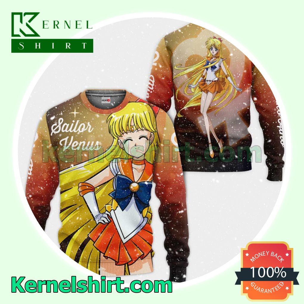 Sailor Venus Minako Aino Sailor Moon Anime Fans Gift Hoodie Sweatshirt Button Down Shirts a