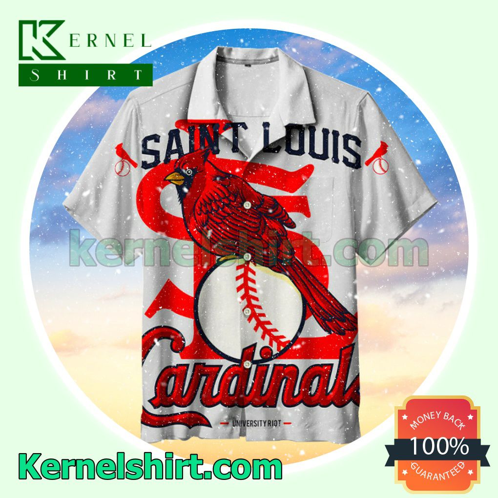 Saint Louis Cardinals University Riot White Beach Shirt