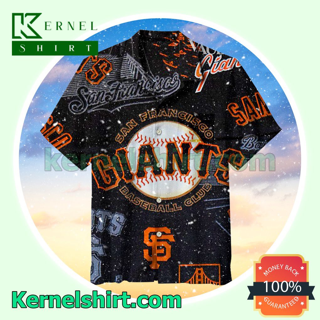 San Francisco Giants Baseball Club Black Beach Shirt