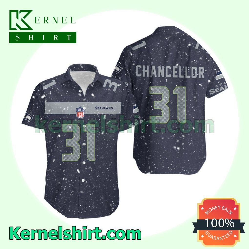 Seattle Seahawks Nfl Kam Chancellor 31 Grey Beach Shirt