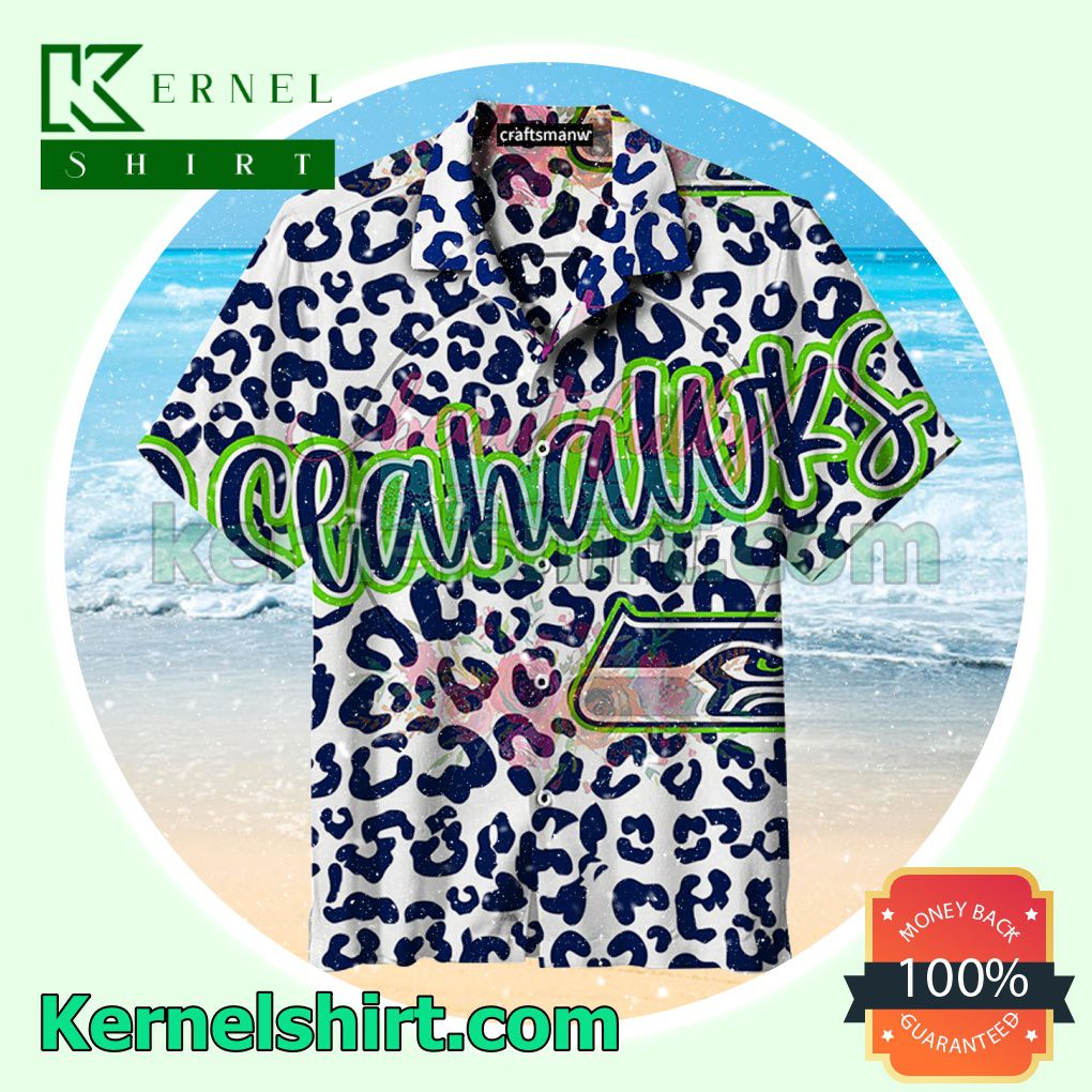 Seattle Seahawks Snow Leopard Beach Shirt