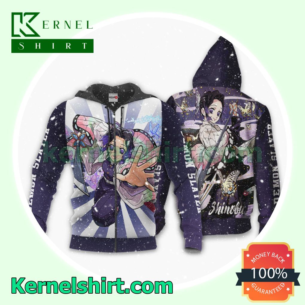 Shinobu Kochou Demon Slayer Anime Fans Gift Hoodie Sweatshirt Button Down Shirts