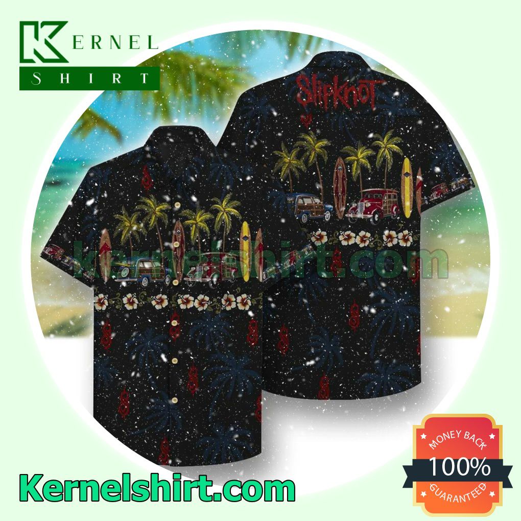 Slipknot Beach Pattern Black Beach Shirt