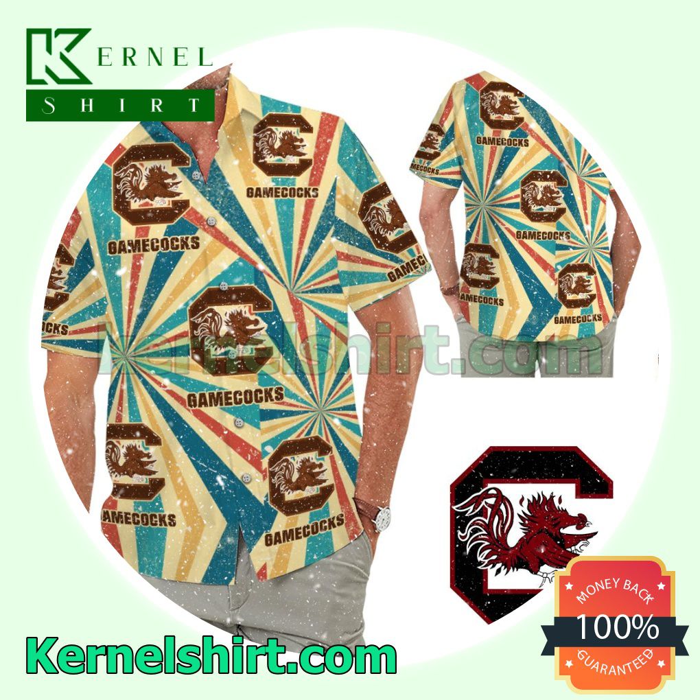 South Carolina Gamecocks Retro Vintage Style Summer Hawaiian Shirt