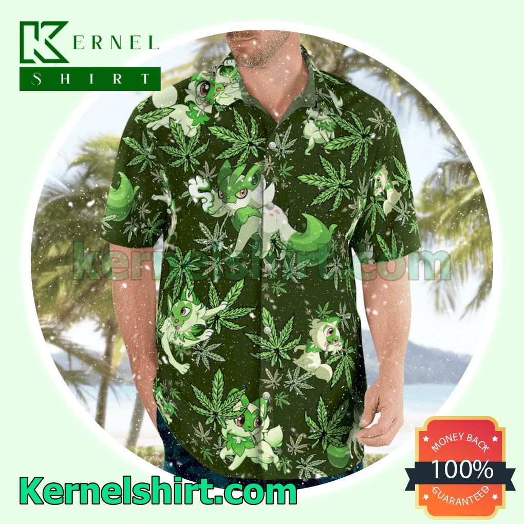 Sprigatito Evolution Weed Aloha Beach Hawaiian Shirt