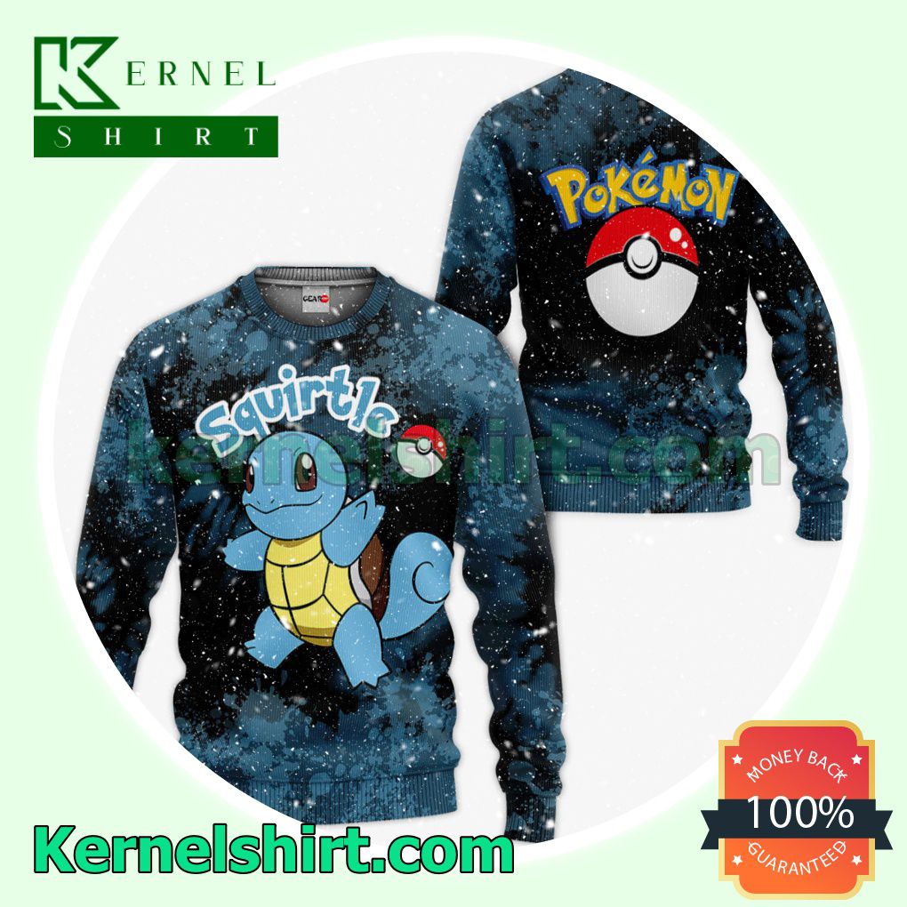 Squirtle Pokemon Anime Tie Dye Style Fans Gift Hoodie Sweatshirt Button Down Shirts a