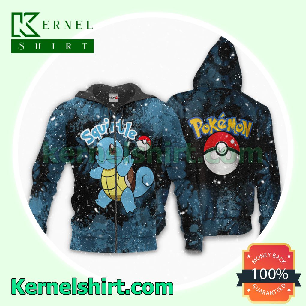Squirtle Pokemon Anime Tie Dye Style Fans Gift Hoodie Sweatshirt Button Down Shirts