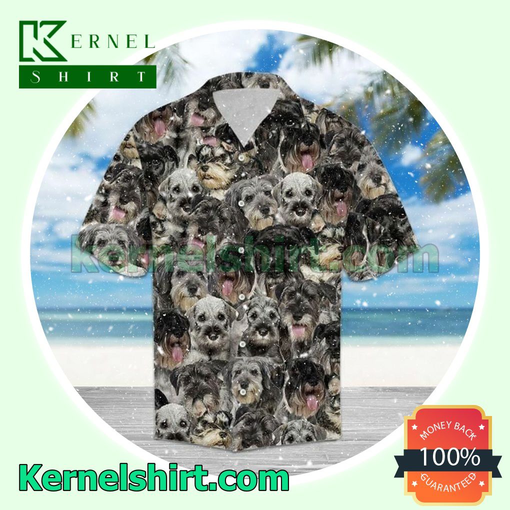 Standard Schnauzer Summer Vacation Hawaiian Beach Shirt