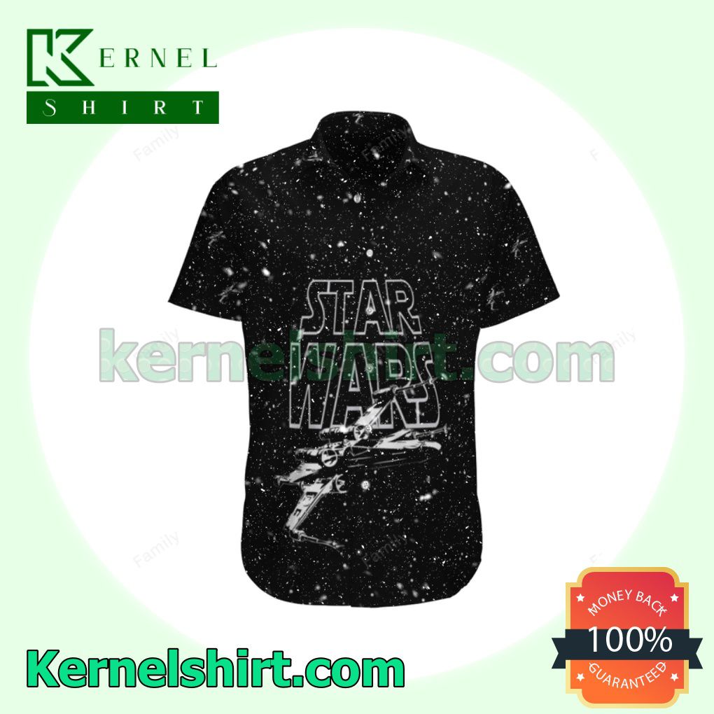 Star Wars X-wing Particles On Black Beach Shirts