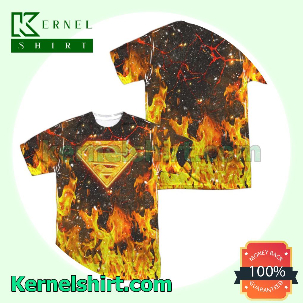 Superman Fire Logo Birthday Shirts