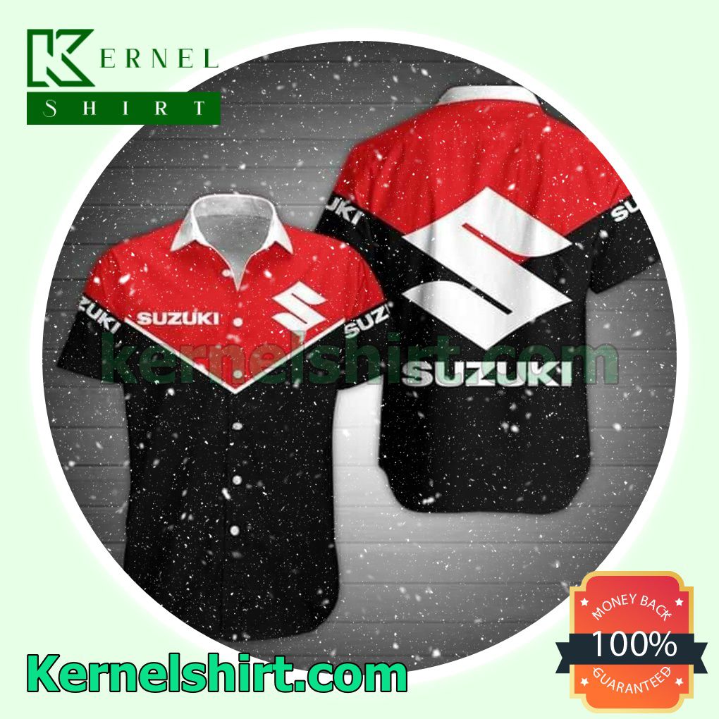 Suzuki Logo Black And Red Beach Shirt