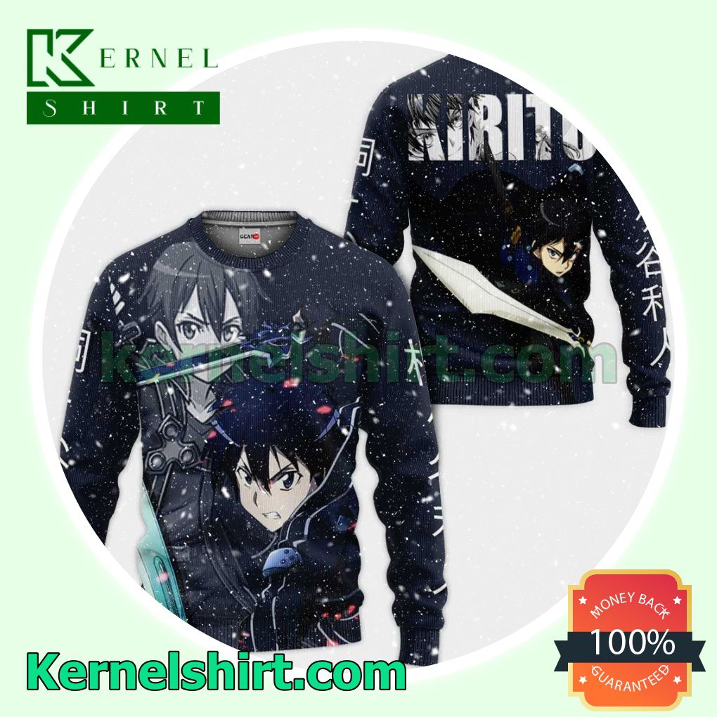 Sword Art Online Kirito Anime Fans Gift Hoodie Sweatshirt Button Down Shirts a