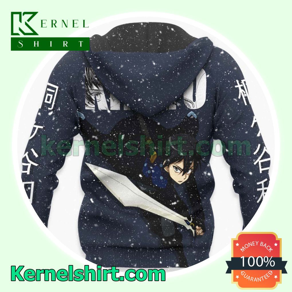 Sword Art Online Kirito Anime Fans Gift Hoodie Sweatshirt Button Down Shirts x