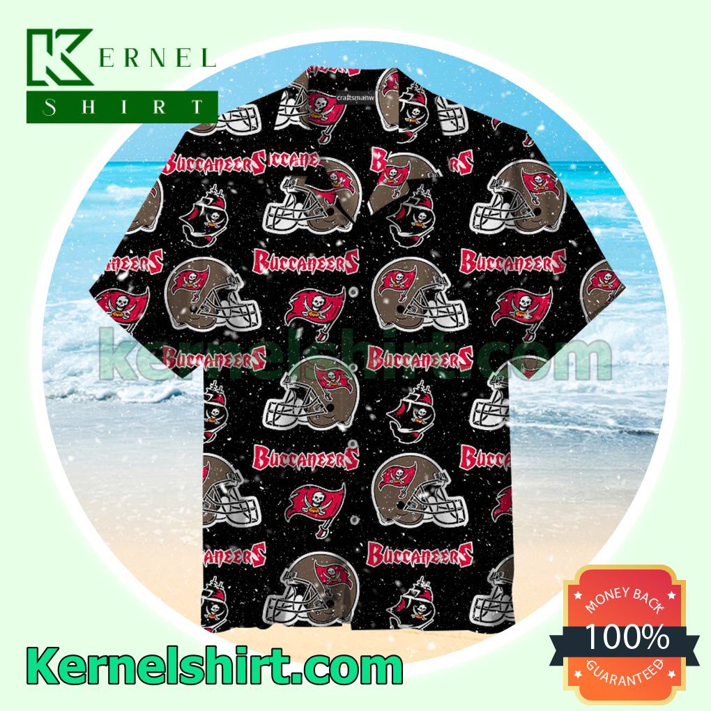 Tampa Bay Buccaneers Fashion Print Unisex Black Beach Shirt