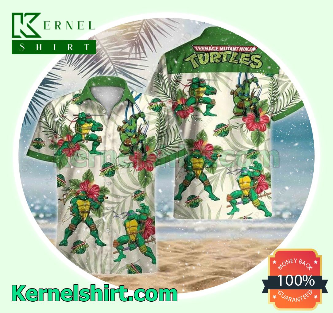 Teenage Mutant Ninja Turtles Floral Beach Shirt