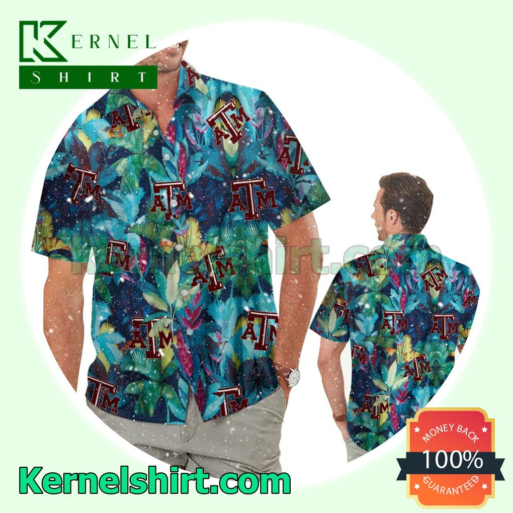 Texas A&M Aggies Floral Tropical Summer Hawaiian Shirt