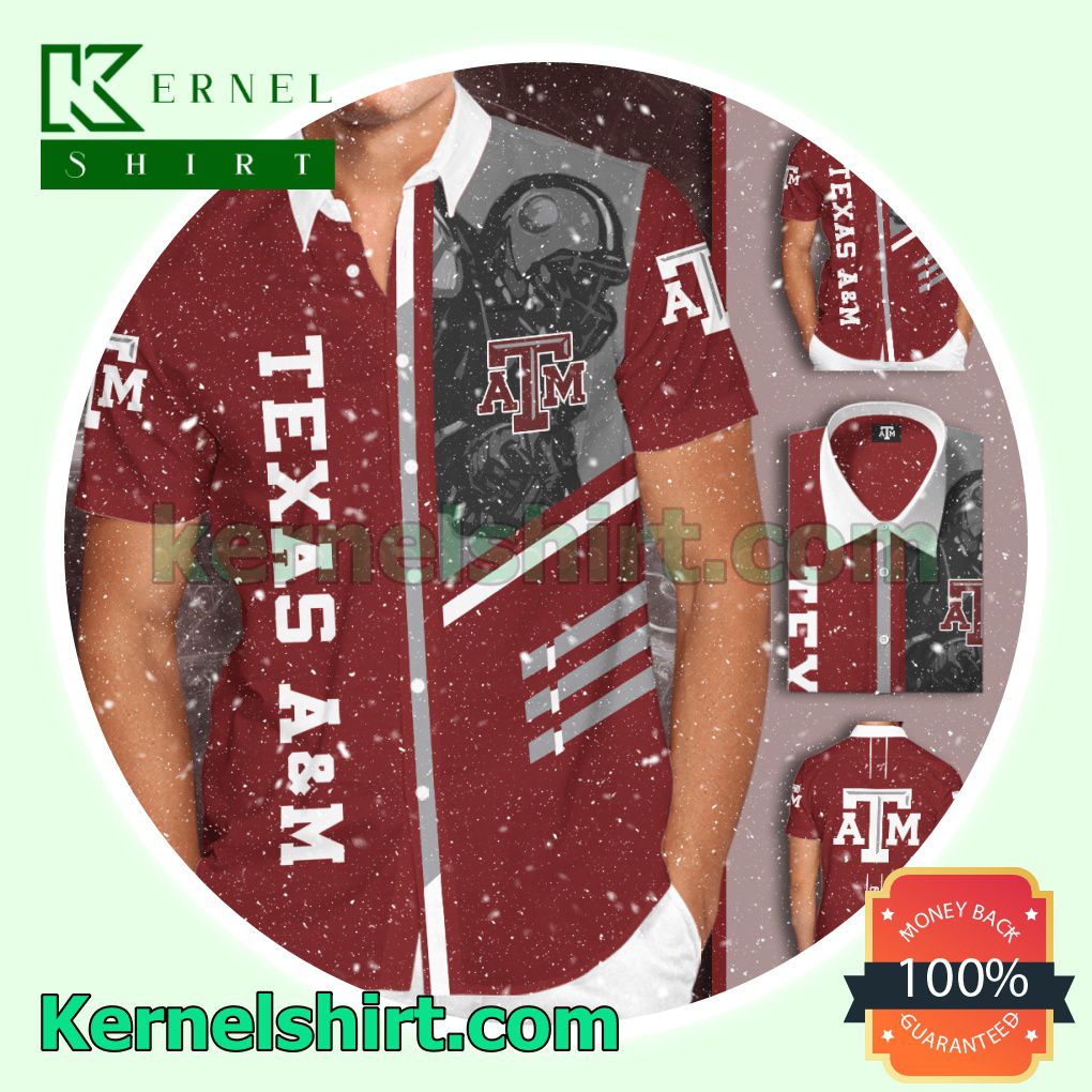 Texas A&M Aggies Garnet Aloha Beach Hawaiian Shirt