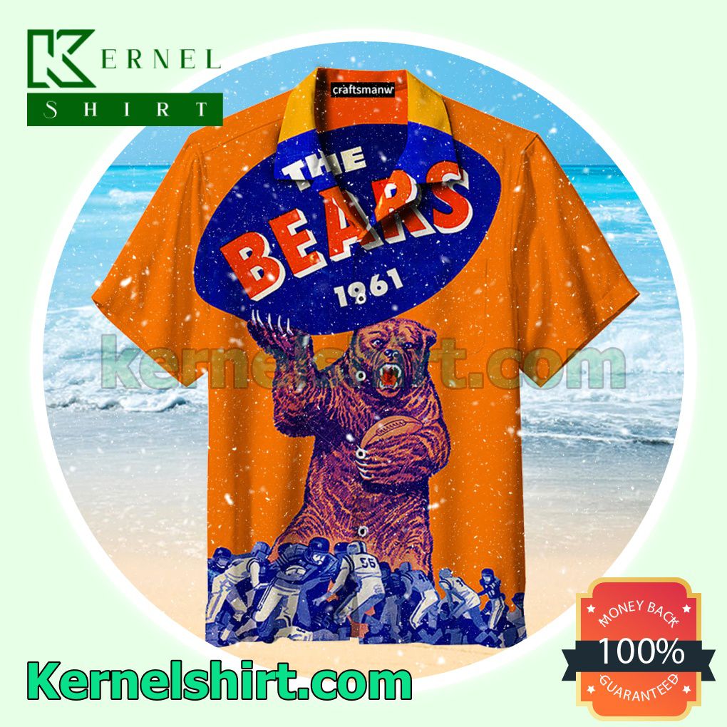 The Chicago Bears The Bears 1961 Orange Beach Shirt