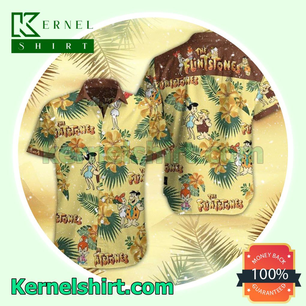 The Flintstone Yellow Beach Shirt