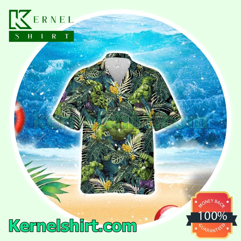 The Incredible Hulk Tropical Forest Aloha Beach Hawaiian Shirt