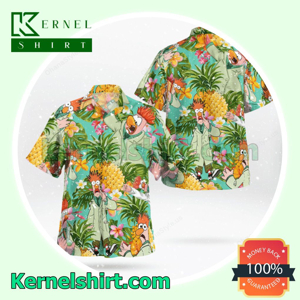 The Muppet Beaker Pineapple Tropical Aloha Beach Hawaiian Shirt