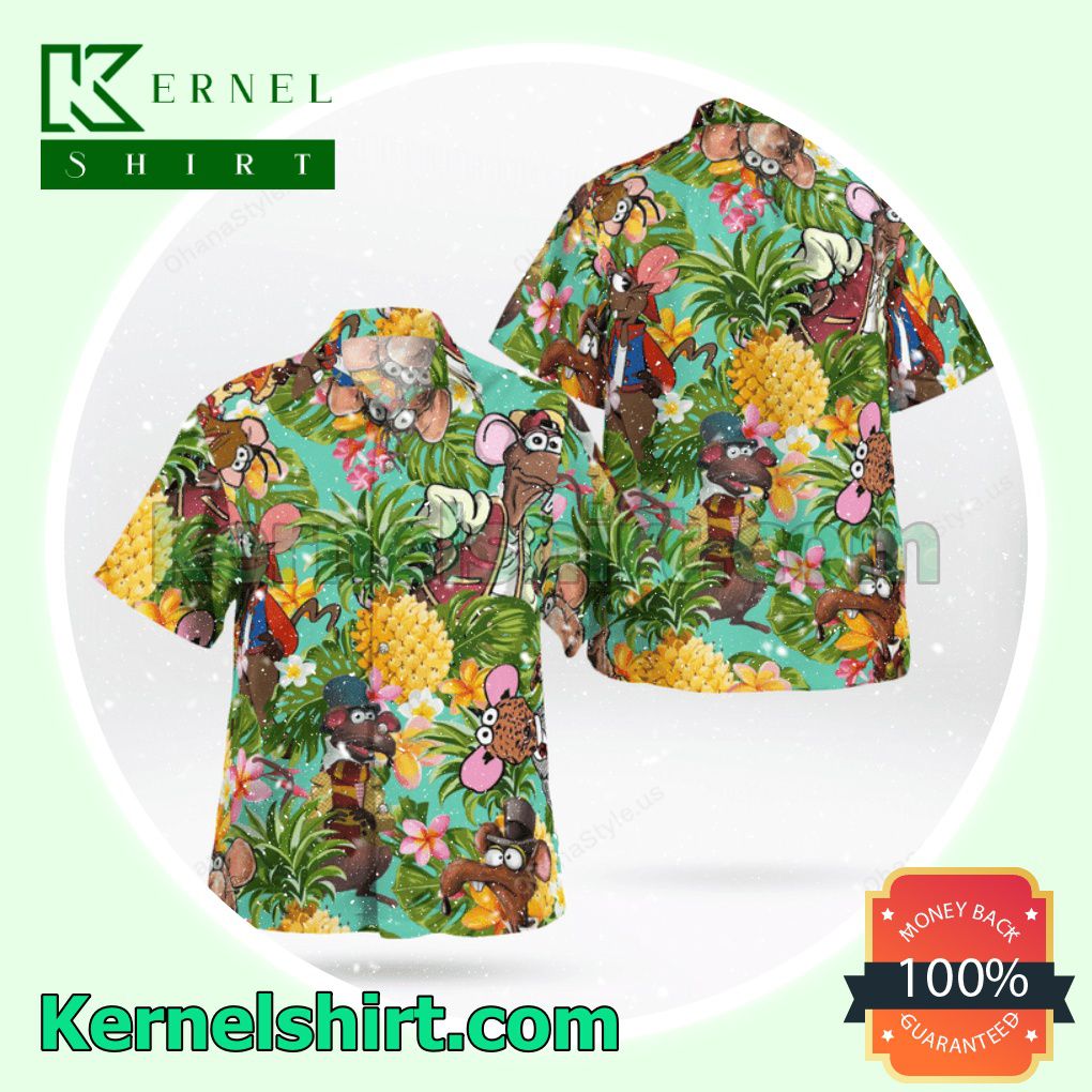 The Muppet Rizzo The Rat Pineapple Tropical Aloha Beach Hawaiian Shirt