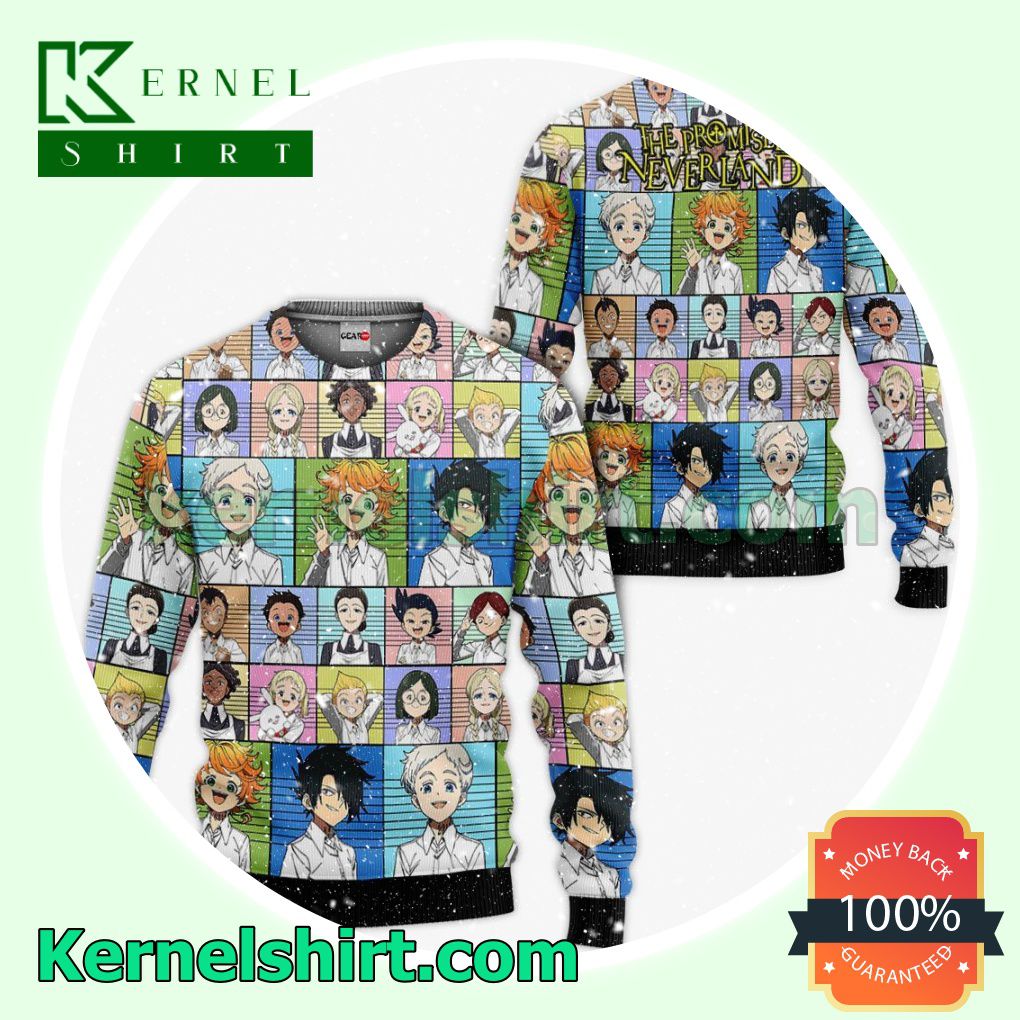 The Promised Neverland Characters Custom Anime Fans Gift Hoodie Sweatshirt Button Down Shirts a
