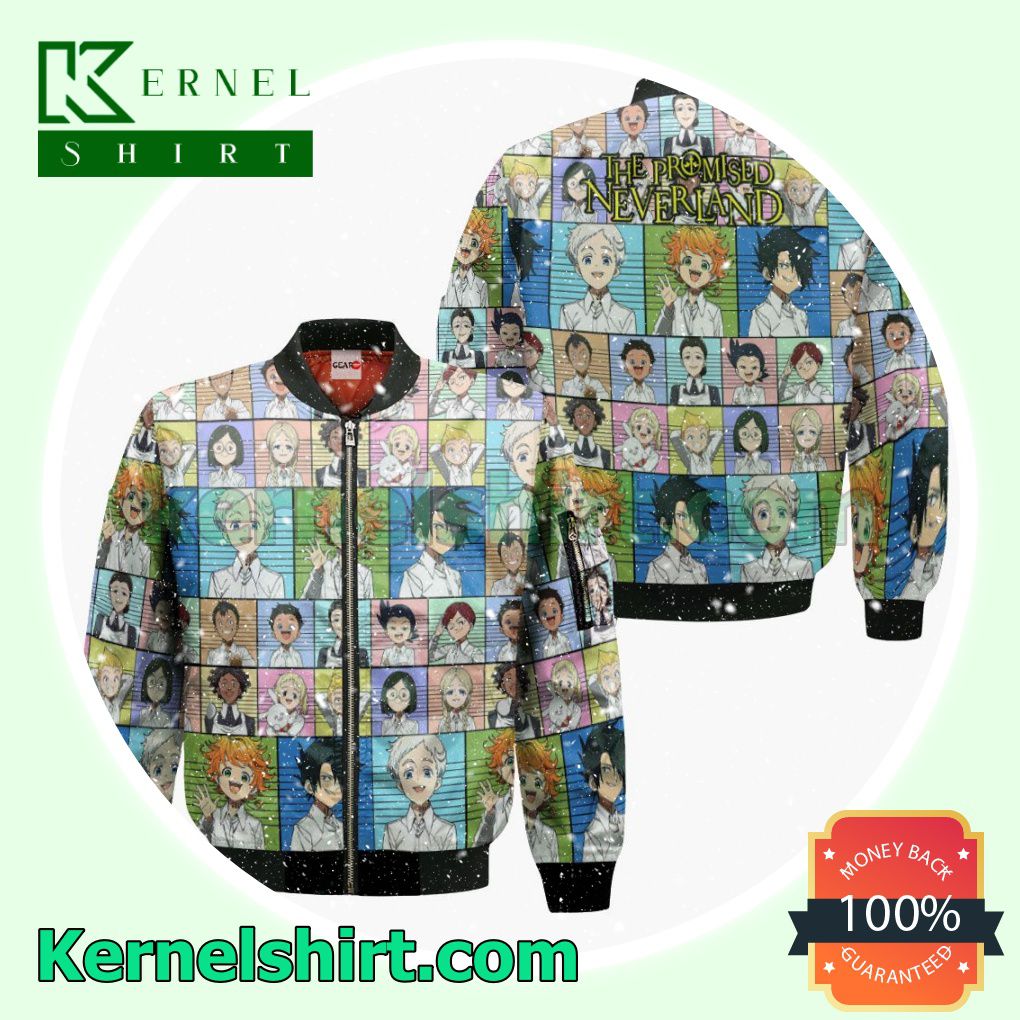 The Promised Neverland Characters Custom Anime Fans Gift Hoodie Sweatshirt Button Down Shirts c